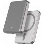Magnetic MagSafe Wireless Powerbank 5000mAh 1 USB C port 15W Qi Metal Silver + Lifetime Warranty