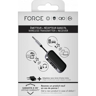 Récepteur Bluetooth® SoundWave Jack 3.5mm + Emetteur 2 en 1 Noir + Garantie à vie