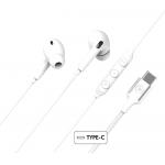 Ecouteurs USB C Garanti à vie 100% Plastique recyclé Blanc Force Play