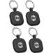 Pack de 4 Smart Trackers d'objet iOS Bluetooth&reg; Track&Find Format porte-cl&eacute;s Noir + Garantie &agrave; vie