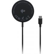 Chargeur sans fil Magnétique 15W Qi Stand Smartphone + Truewireless Noir