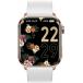 Montre connectée ICE SMART 2.0 Rectangulaire avec Bracelet Silicone Rose gold / Blanc