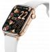 Montre connect&eacute;e ICE SMART 2.0 Rectangulaire Bracelet Silicone Rose gold / Blanc