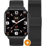 Smart Watch ICE SMART 2.0 Rectangular with 2 Straps Milanese / Silicone Black