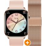 Montre connectée ICE SMART 2.0 Rectangulaire avec 2 Bracelets Milanaise / Silicone Nude