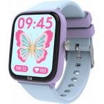 Montre connect&eacute;e ICE SMART Junior 3.0 Rectangulaire avec Bracelet Silicone Violet / Bleu