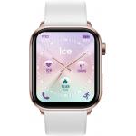 Montre connectée ICE SMART 3.0 Rectangulaire avec Bracelet Silicone Rose gold / Blanc