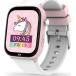 Montre connectée ICE SMART Junior 3.0 Find My Rectangulaire avec Bracelet Silicone Rose / Blanc