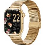 Montre connectée ICE SMART 2.0 Rectangulaire avec Bracelet Milanaise Doré