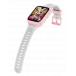 Montre connect&eacute;e ICE kids 4G 2.0 Rectangulaire 40mm Bracelet Silicone Rose et Blanc