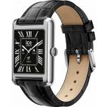 Watch ICE SMART TK 2.0 Rectangular with Strap Leather black crocodile silver