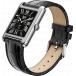 Montre ICE SMART TK 2.0 Rectangulaire avec Bracelet Cuir Argent Croco Noir
