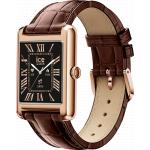Watch ICE SMART TK 2.0 Rectangular with Strap Leather brown crocodile pink gold