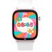 Montre connect&eacute;e ICE SMART Junior Find Hub 3.0 Rectangulaire Bracelet Silicone Rose et Blanc