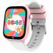 Montre connect&eacute;e ICE SMART Junior Find Hub 3.0 Rectangulaire Bracelet Silicone Rose et Blanc