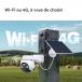 Kit Caméra connectée 4G AOV PT 5MP Extérieure avec panneau solaire Blanc