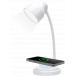 Chargeur sans fil 15W Qi + Enceinte Bluetooth&reg; + Lampe Blanc