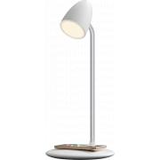 Station de charge sans fil 15W Qi + Lampe + C&acirc;ble de charge USB C/C Blanc Mat