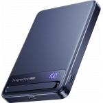 Powerbank sans fil MagSafe MagPro Slim 10000mAh 25W Qi2.2 1 port USB C 20W PD/QC Stand + C&acirc;ble attach&eacute; Bleu