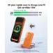 Powerbank sans fil MagSafe MagPro Slim 5000mAh 15W Qi2 1 port USB C 20W PD/QC Stand + C&acirc;ble attach&eacute; Orange