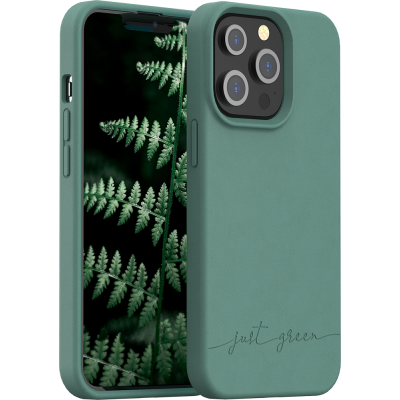 Coque Biodégradable Night Green pour iPhone 13 Pro Just Green