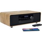 Micro chaine Bluetooth® 60W FM CD/MP3/USB + Charge sans fil 15W Bois