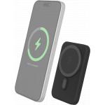 Magnetic MagSafe Wireless Powerbank 5000mAh 2 USB A+C ports 10W Qi Black