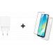 Bundle Coque Transparente Samsung Galaxy A17 4G/5G + Prot&egrave;ge &eacute;cran + Chargeur USB C 20W PD