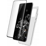 Pack 2 en 1 Coque Samsung Galaxy S21 Ultra 5G Souple Transparente + Prot&egrave;ge &eacute;cran 3D