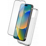 Pack 2 en 1 Coque iPhone 15 Souple Transparente + Protège écran 2.5D + SmartFrame™ - Certifié GRS