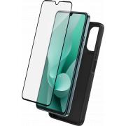 Pack 2 en 1 Coque Motorola G06 / G06 Power Souple Noire + Prot&egrave;ge &eacute;cran 2.5D + SmartFrame&trade; - Certifi&eacute; GRS
