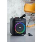 Enceinte Karaoké Bluetooth® Party HP MAX 200W Lumineuse avec 1 micro filaire Noire