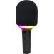 Microphone Bluetooth® PARTY MIC 3 15W avec effets lumineux Noir Party
