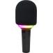 Microphone Enceinte Bluetooth® Party MIC 15W Karaoké avec effets lumineux Noir