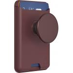 Card Holder PopWallet Aluminium Magnetic Stand and Selfie Oxblood