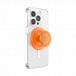 Support PopGrip Premium MagSafe Stand et Selfie Translucide Orange Zest