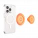 Support PopGrip Premium MagSafe Stand et Selfie Translucide Orange Zest