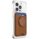 Porte carte PopWallet Magnétique Stand et Selfie Cognac