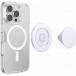 Support PopGrip Premium MagSafe Stand et Selfie Iridescent Iridescent White