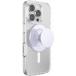 Support PopGrip Premium MagSafe Stand et Selfie Iridescent Iridescent White