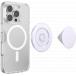 Support PopGrip Premium MagSafe Stand et Selfie Iridescent Iridescent White