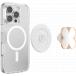 Support PopGrip Premium Enamel MagSafe Stand et Selfie Clover Rose Gold