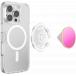Support PopGrip Premium Enamel MagSafe Stand et Selfie Magenta