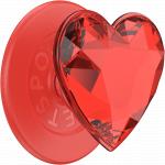 Support PopGrip Premium MagSafe Stand et Selfie Dichroic Heart Rosso