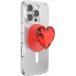 SmartphoneMount PopGrip Premium MagSafe Stand and Selfie Dichroic Heart Rosso