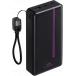 Powerbank Rapid 20000mAh 2 ports USB C+A 22.5W PD/QC C&acirc;ble int&eacute;gr&eacute; Noir
