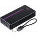 Powerbank Rapid 20000mAh 2 ports USB C+A 22.5W PD/QC C&acirc;ble int&eacute;gr&eacute; Noir