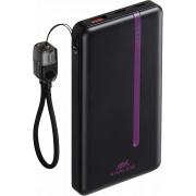 Powerbank Rapid 10000mAh 2 ports USB C+A 22.5W PD/QC C&acirc;ble int&eacute;gr&eacute; Noir