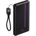 Powerbank Rapid 10000mAh 2 ports USB C+A 22.5W PD/QC C&acirc;ble int&eacute;gr&eacute; Noir