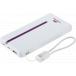 Powerbank Rapid 10000mAh 2 ports USB C+A 22.5W PD/QC C&acirc;ble int&eacute;gr&eacute; Blanc